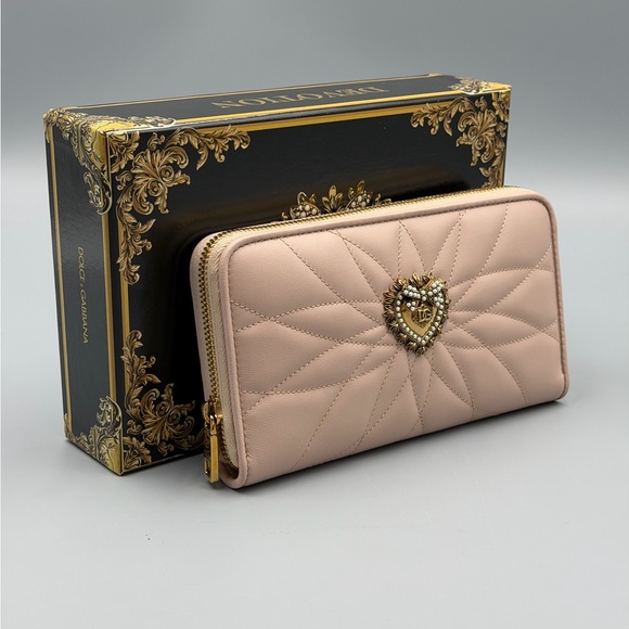 Dolce & Gabbana Pink Devotion Zip Wallet